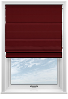 Shima Faux Silk, Claret - Roman Blind